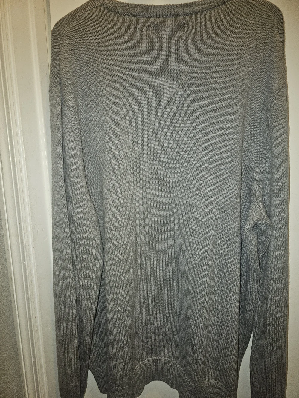 Chaps Men's Cotton Knit Crew Neck Sweater Gray Size XXL EUC